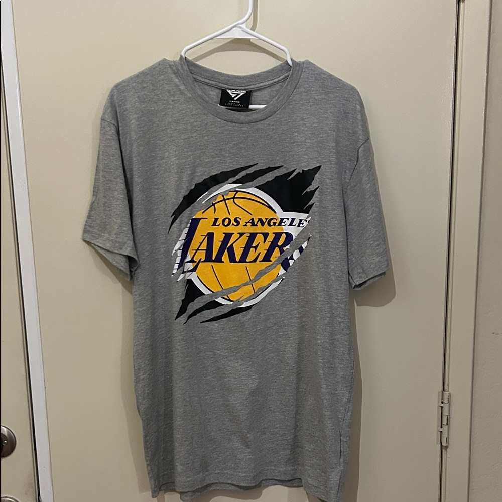 Gray Los Angeles Lakers Short Sleeve Tee